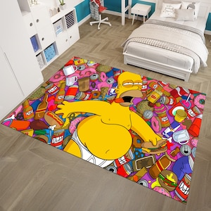 Simpsons Rug,Legend Rug,Adult Rug,Colorful Rug,Unique Rug,Fantastic Rug,Cool Rugs,Anime Decor,Custom Rug,Anime Rug,Area Rug,Gifts for Her