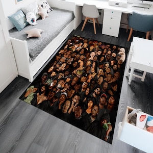 Hiphop Rug,Legends Rug,Rappers Rug,Music Rug,Music Decor,Music Room Rug,Rap Stars Collage Rug,Awesome Rug,Unique Rug,Area Rug,Gifts For Him