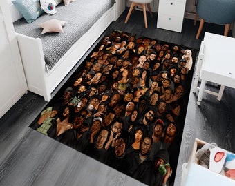 Hiphop Rug,Legends Rug,Rappers Rug,Music Rug,Music Decor,Music Room Rug,Rap Stars Collage Rug,Awesome Rug,Unique Rug,Area Rug,Gifts For Him