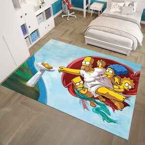 Simpsons Rug,Legend Rug,Adult Rug,Colorful Rug,Unique Rug,Fantastic Rug,Cool Rugs,Anime Decor,Custom Rug,Anime Rug,Area Rug,Gifts for Her