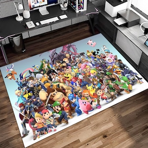 ゲームキャラクターラグ、人気ゲームラグ、ゲームラグ、ゲーミングラグ、カラフルなラグ、プレイルームラグ、ゲーム装飾、カスタムラグ、レトロゲーム、エリアラグ、ゲーミングギフト
