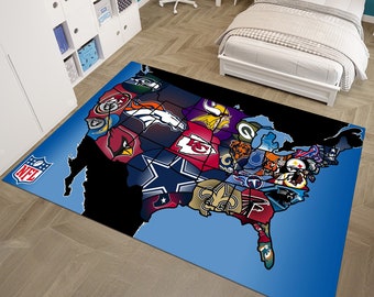 American Football Rug,Sport Rug,Cool Rugs,Kids Room Rug,Custom Rug,Hypebeast Rug,Area Rug,Personalized Rug,Unique Rug,Gift for Him