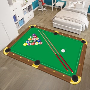 Billiards Rug,Billiards Table Rug,Billiard Balls Rug,Game Rug,Custom Rug,Hypebeast Rug,Area Rug,Personalized Rug,Play Rug,Gift for Her