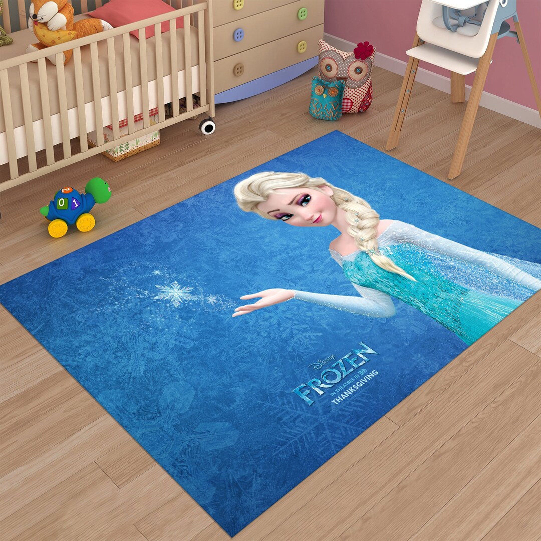 Elsa Round Rug Frozen Rug,elsa Rug,colorful Rug,children's Room Rug,personalized Rug ...