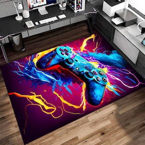 Game Console Rug,Gamer Rug,Gaming Rug,Game Rug,Colorful Rug,Play Room Rug,Game Decor,Custom Rug,Awesome Rug,E-Sport Rug,Area Rug,Gaming Gift