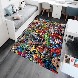 Marvel,marvel Characters Rug,movie Rug,fantastic Rug,movie Decor ...