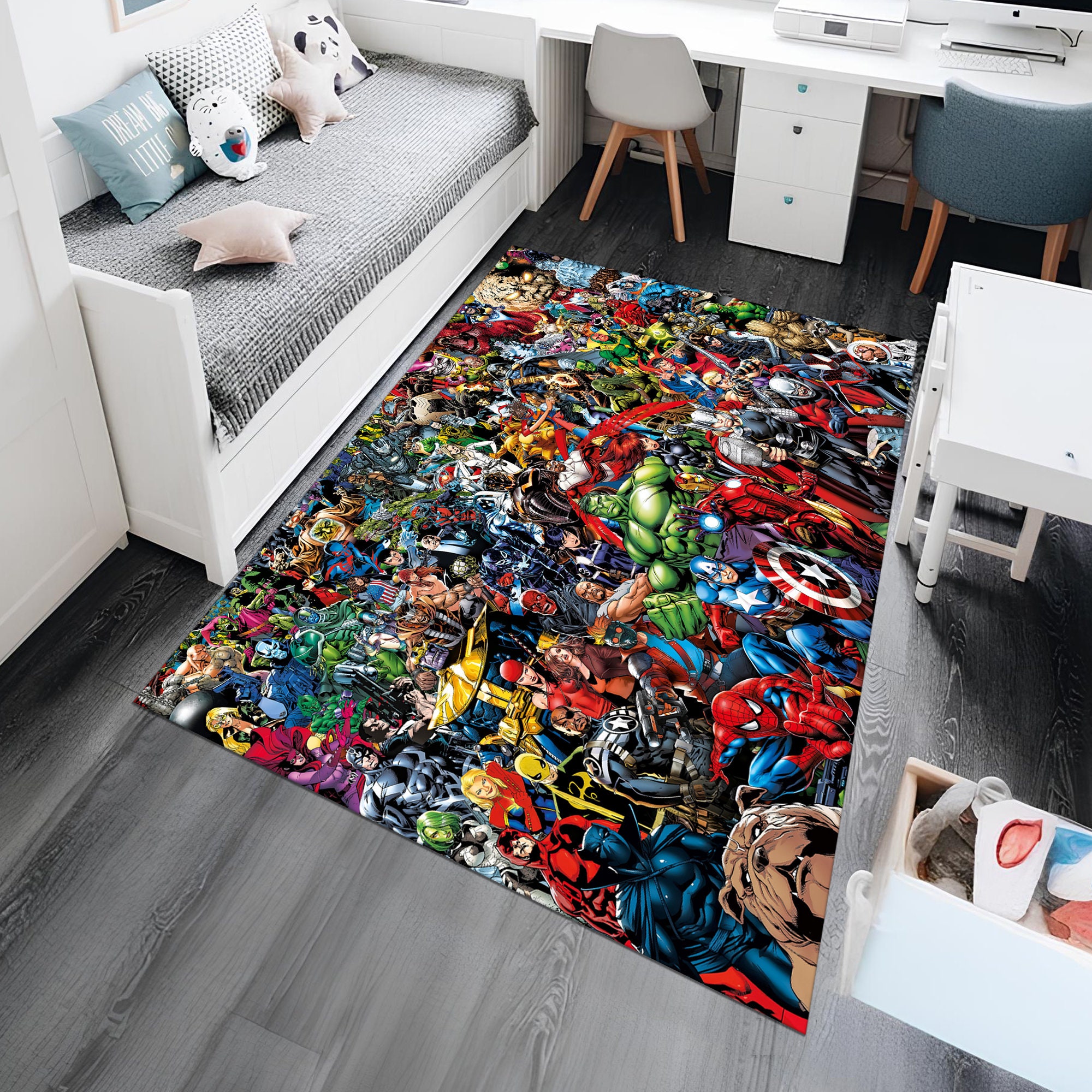 Discover Marvel,Marvel Characters Rug,Movie Rug,Fantastic Rug,Movie Decor,Colorful Rug,Hypebeast Rug,Unique Rug,Area Rug,Kids Room Rug,Gifts for Him