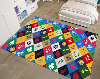 Tappeto da basket,Tappeto squadra NBA,Tappeto per camera dei ragazzi,Tappeto sportivo,Tappeto per camera dei bambini,Tappeto personalizzato,Tappeto Hypebeast,Tappeto per area,Tappeto personalizzato,Tappeto unico,Regalo per lui