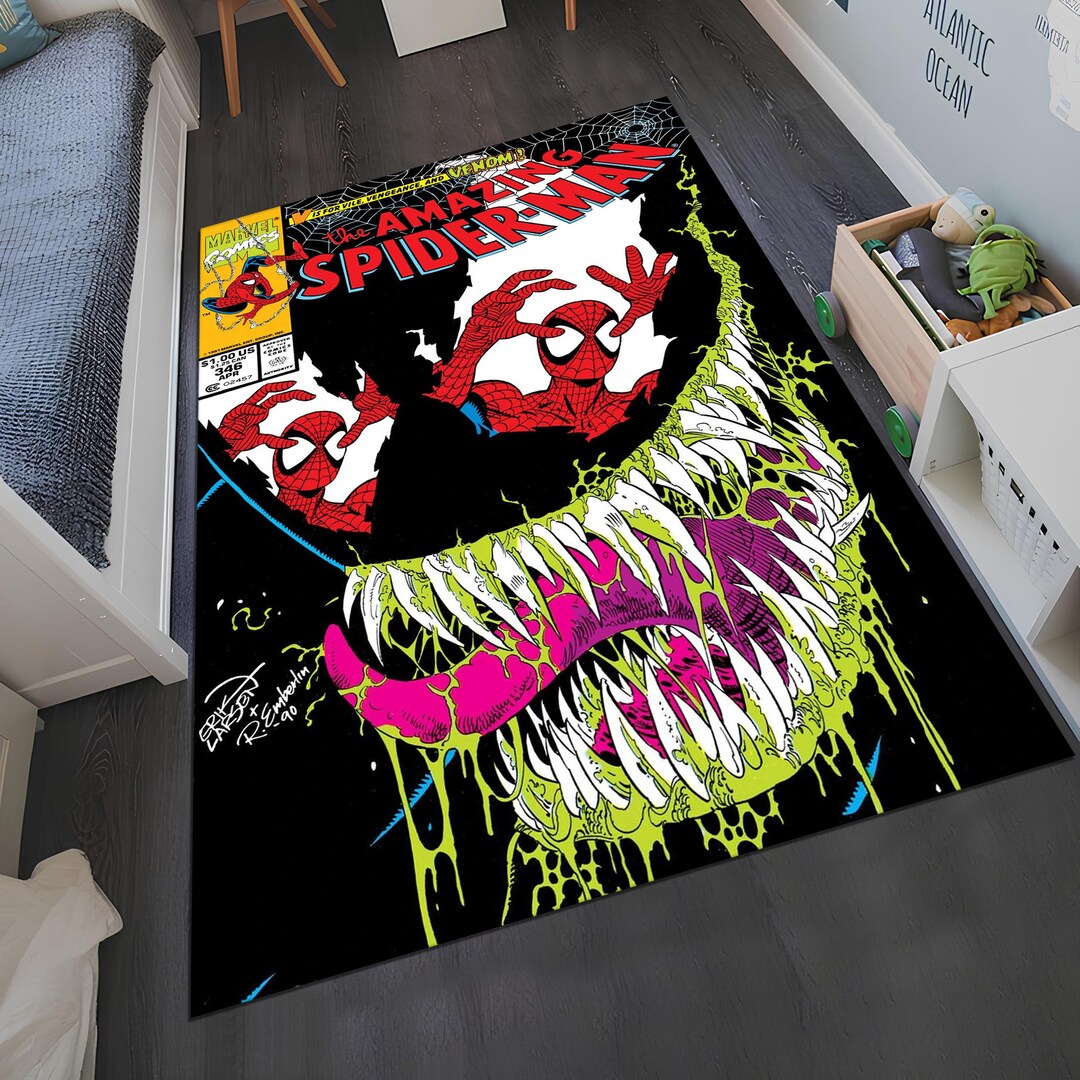 Venom Rug,spiderman Rug,themed Rug,fantastic Rug,area Rug,kids Rug ...