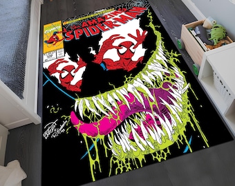 Venom Rug,Spiderman Rug,Themed Rug,Fantastic Rug,Area Rug,Kids Rug,Colorful Rug,Sci-Fi Rug,Marvel Rug,Gift For Him,Unique Rug,Bestseller