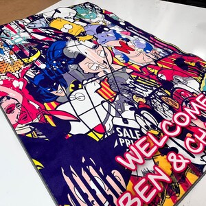 Pop Art Rug,Anime Rug,Graffiti Rug,Colorful Art Rug,Popular Rug,Unique Rug,Cool Rugs,Modern Rug,Custom Rug,Area Rugs,Kids Rug,Gifts for Her image 5