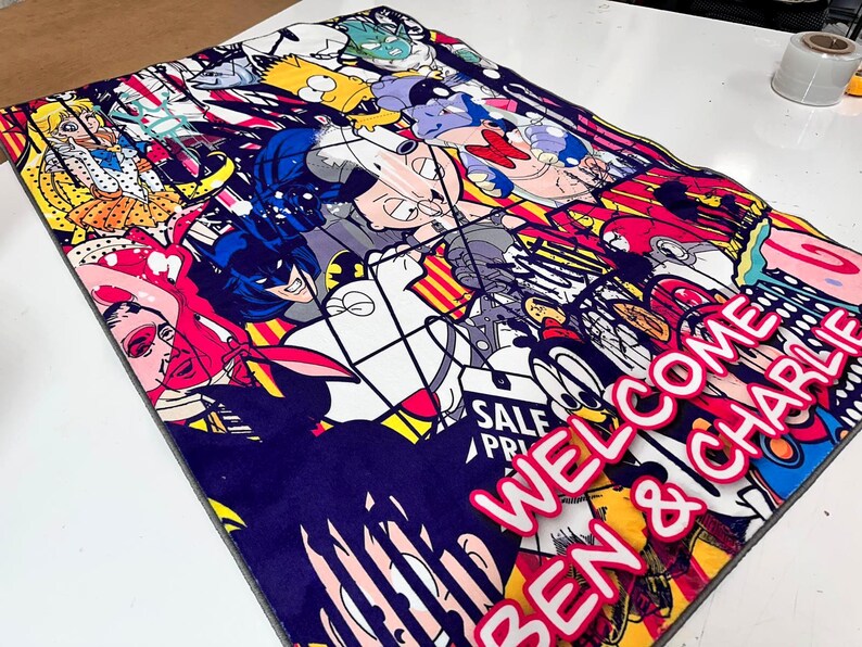 Pop Art Rug,Anime Rug,Graffiti Rug,Colorful Art Rug,Popular Rug,Unique Rug,Cool Rugs,Modern Rug,Custom Rug,Area Rugs,Kids Rug,Gifts for Her image 5