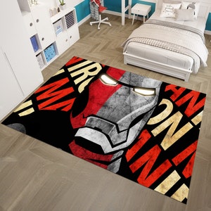 Ironman,Ironman Rug,Marvel Rug,Movie Rug,Fantastic Rug,Movie Decor,Colorful Rug,Hypebeast Rug,Unique Rug,Area Rug,Kids Room Rug,Gift For Him