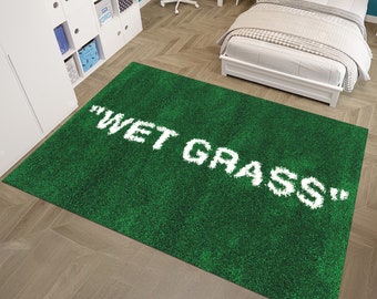 Wet Grass,Wet Grass Rug,Green Rug,Pattern Rug,Unique Rug,Home Decor,Area Rug,Runner Rug,Aesthetic Rug,Rugs for Living Room,Housewarming Gift