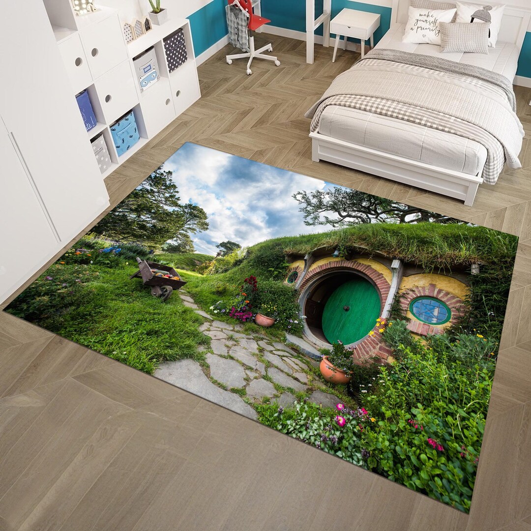 Hobbiton Rug, Hobbit House Rug,movie Series Rug,lotr Rug,movie Rug ...