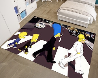 Simpsons-tapijt, legende tapijt, tapijt voor volwassenen, kleurrijk tapijt, uniek tapijt, fantastisch tapijt, coole tapijten, anime-decor, op maat gemaakt tapijt, anime-tapijt, karpetten, cadeaus voor haar
