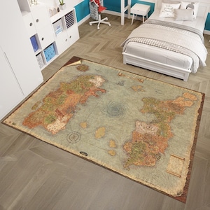 Fantastisch vloerkleed, Azeroth-wereldkaart, kaarttapijt, coole vloerkleden, populair vloerkleed, World of Warcraft, filmdecor, karpetten, vloerkleed jongens, cadeaus voor haar, jonge kamer