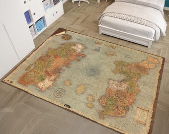 Fantastyczny dywan, mapa świata Azeroth, dywan z mapą, fajne dywany, popularny dywan, World of Warcraft, wystrój filmowy, dywany, dywan do pokoju chłopięcego, prezenty dla niej, pokój młodzieżowy