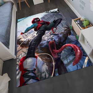 Spiderman Rug,Super Hero Rug,Fantastic Rug,Shoes Rug,Area Rug,Kids Rug,Colorful Rug,Cool Rugs,Marvel Rug,Gift for Her ,Movie Rug,Movie Decor