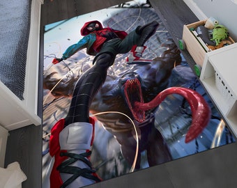 Spiderman Rug,Super Hero Rug,Fantastic Rug,Shoes Rug,Area Rug,Kids Rug,Colorful Rug,Cool Rugs,Marvel Rug,Gift for Her ,Movie Rug,Movie Decor