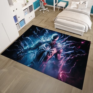 Venom Rug,Spiderman Rug,Themed Rug,Fantastic Rug,Area Rug,Kids Rug,Colorful Rug,Sci-Fi Rug,Marvel Rug,Gift For Him,Unique Rug,Bestseller