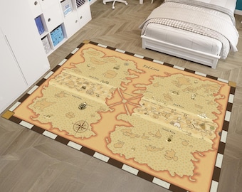 Fantastic Map Rug, Anime Map Rug, Movie Map Rug, Map Rug, Unique Rug, Fantastic Rug,Movie Decor, Area Rug, Boys Room Rug, Gifts for Her