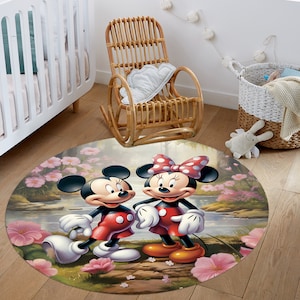 Mickey Mouse Rug,Minnie Mouse Rug,Kids Rug,Cartoon Rug,Custom Rug,Nursery Rug,Cute Rug,Area Rug,Kids Room Rug,Nursery Decor,Gift for Kids