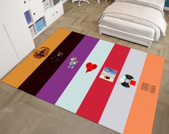Kanye West,Kanye West Rug,Bear Rug,Musıc Rug,Colorful Rug,Custom Rug,Nursery Rug,Cute Rug,Area Rug,Young Room Rug,Nursery Decor,Gift For Him