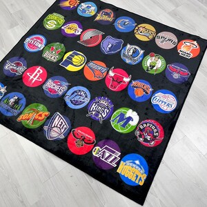 Dywan do koszykówki, dywanik drużyny NBA, dywanik do pokoju chłopców, dywanik sportowy, dywanik do pokoju dziecięcego, dywan niestandardowy, dywan Hypebeast, dywanik, spersonalizowany dywan, unikalny dywan, prezent dla niego zdjęcie 2