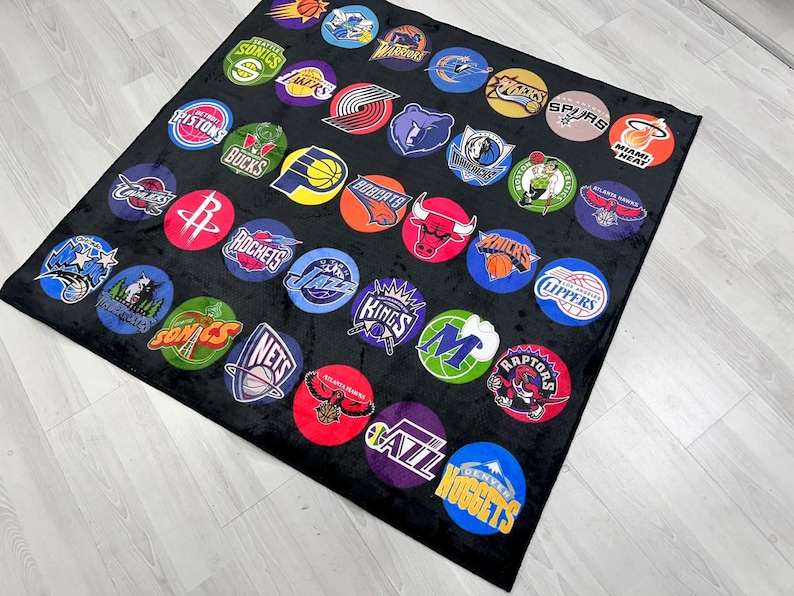 Dywan do koszykówki, dywanik drużyny NBA, dywanik do pokoju chłopców, dywanik sportowy, dywanik do pokoju dziecięcego, dywan niestandardowy, dywan Hypebeast, dywanik, spersonalizowany dywan, unikalny dywan, prezent dla niego zdjęcie 2
