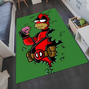 The Simpsons,Legend Rug,Adult Rug,Green Rug,Unique Rug Rug,Fantastic Rug,Cool Rugs,Anime Decor,Custom Rug,Anime Rug,Area Rug,Gifts for Her