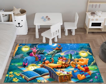 Winnie The Pooh Rug,Winnie Rug,Kids Rug,Colorful Rug,Custom Rug,Nursery Rug,Cute Rug,Area Rug,Kids Room Rug,Nursery Decor,Gift For Kids