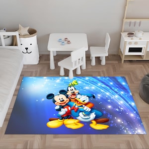 Cartoon Rug,Mickey Mouse Rug,Kids Rug,Colorful Rug,Custom Rug,Nursery Rug,Cute Rug,Area Rug,Kids Room Rug,Nursery Decor,Gift for Kids
