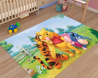Winnie The Pooh Rug,Winnie Rug,Kids Rug,Colorful Rug,Custom Rug,Nursery Rug,Cute Rug,Area Rug,Kids Room Rug,Nursery Decor,Gift For Kids