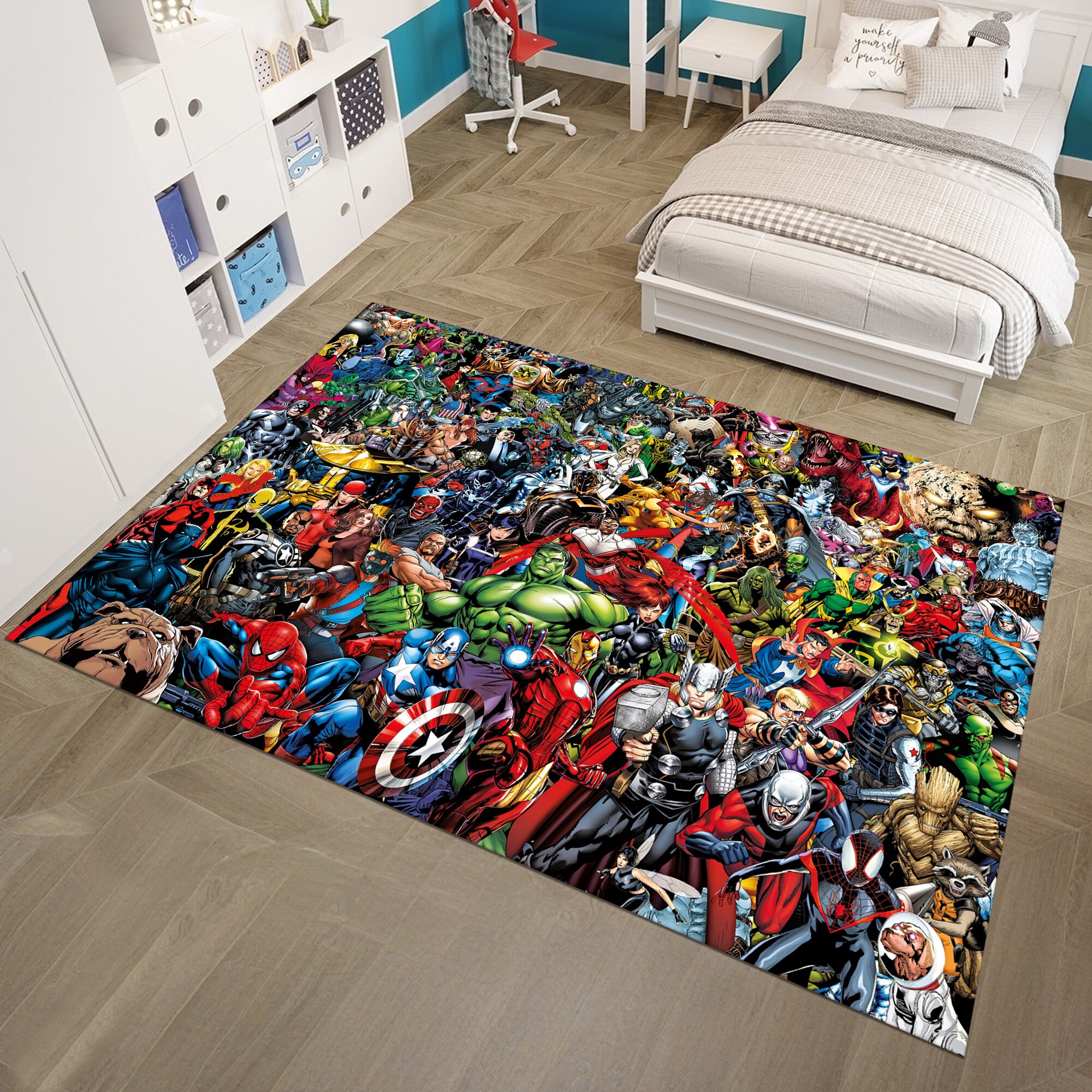 Discover Marvel,Marvel Characters Rug,Movie Rug,Fantastic Rug,Movie Decor,Colorful Rug,Hypebeast Rug,Unique Rug,Area Rug,Kids Room Rug,Gifts for Him