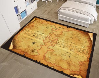 Fantastic Map Rug, Movie Map Rug, Map Rug, Awesome Rug, Unique Rug, Fantastic Rug,Movie Decor, Area Rug, Boys Room Rug, Gifts for Her