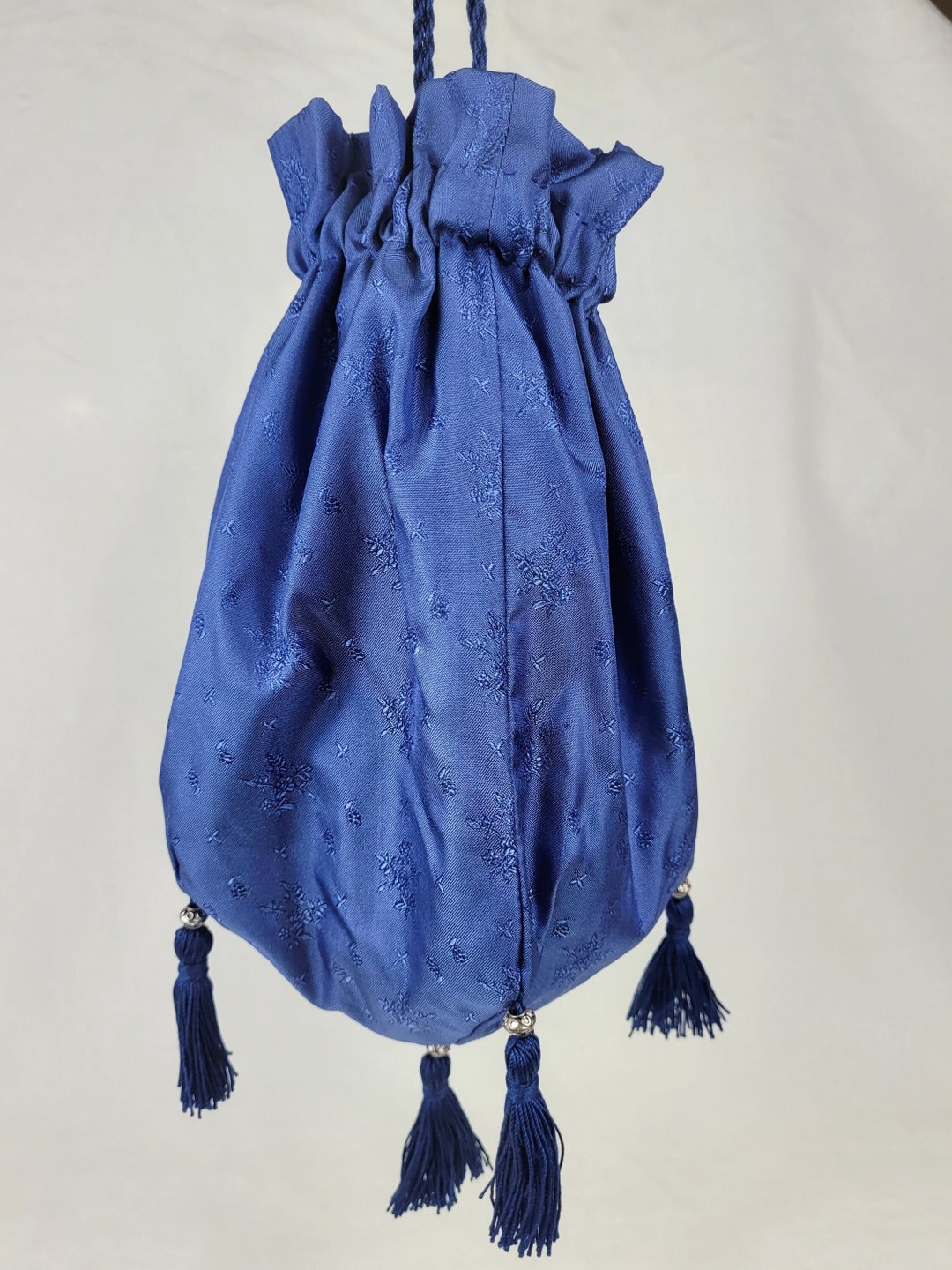 Silk Regency Reticule With 5 Handmade Tassels - Etsy