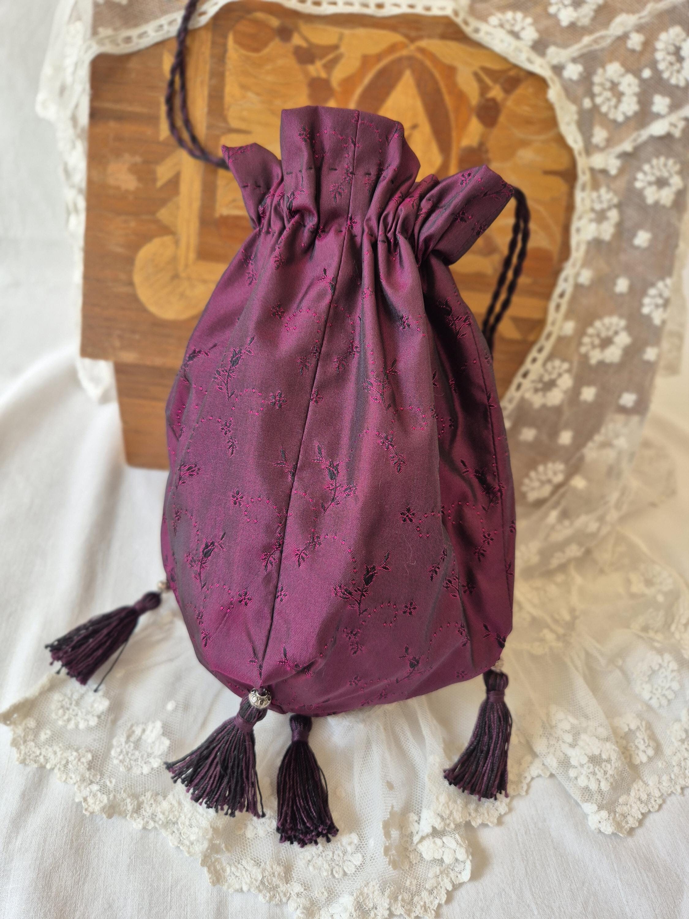 Silk Regency Reticule With 5 Handmade Tassels - Etsy