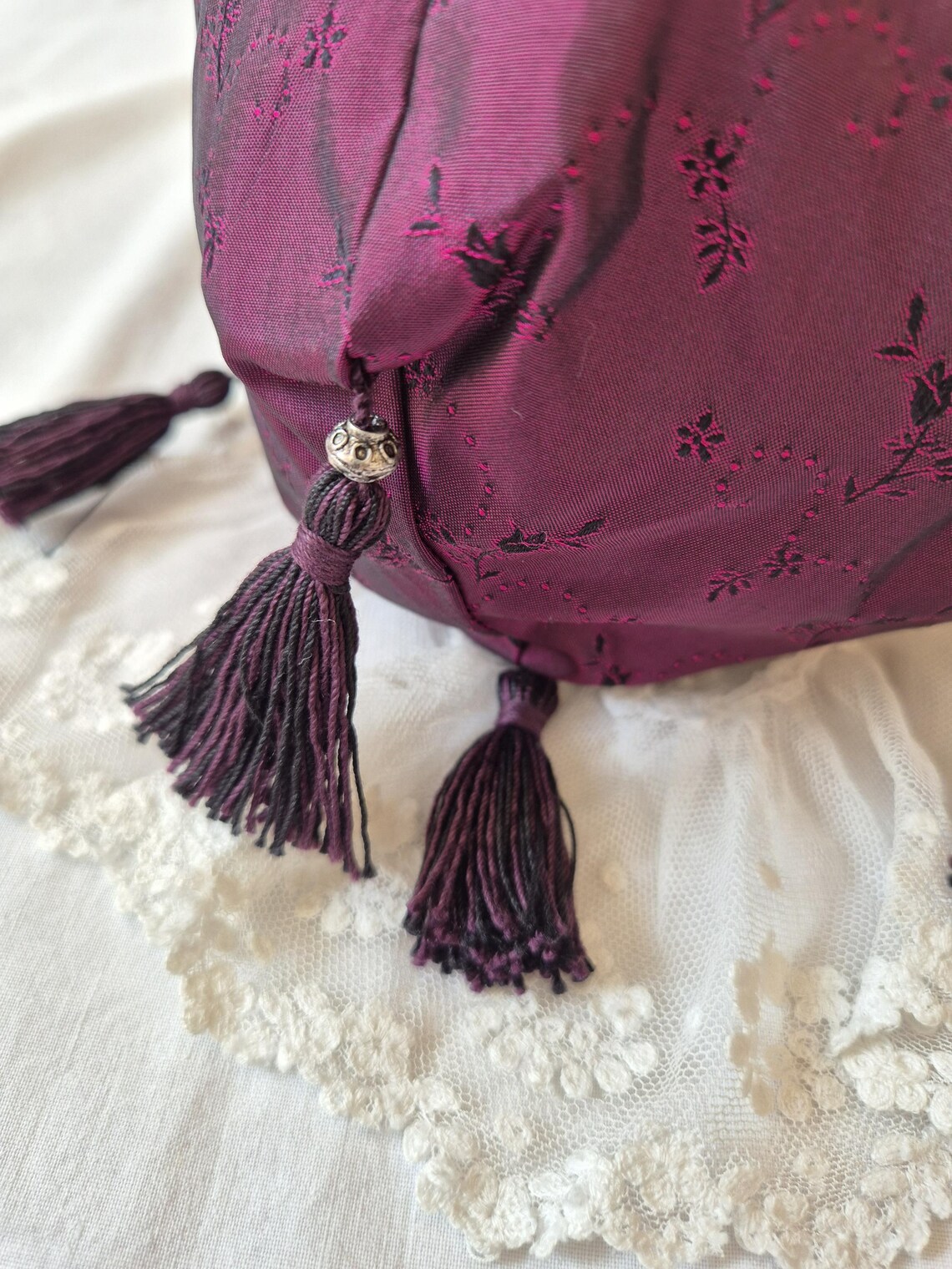 Silk Regency Reticule With 5 Handmade Tassels - Etsy