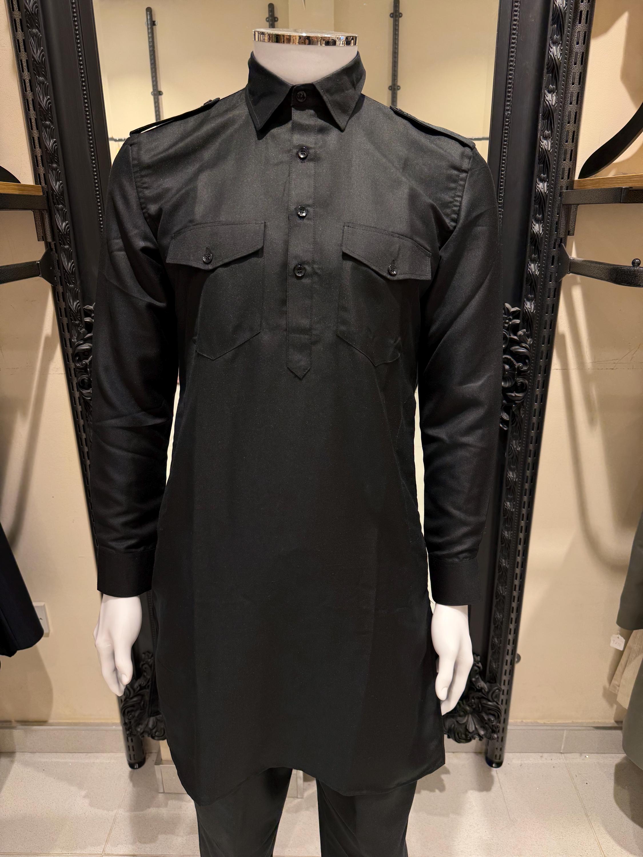 Black Kurta Chadra Desi Style Kurta Pajama Men Kurta Jaggo