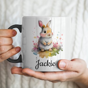 Rabbit Mug - Rabbit Coffee Mug - Rabbit Gifts for Rabbit Lovers - Personalized Rabbit Mug - Rabbit Coffee Cup with Name