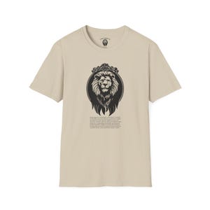 Leo Zodiac Heraldic Style Lion Head Unisex T-Shirt, Leo Season Pride Tee, Astrology Gift, Leo Horoscope Statement Top