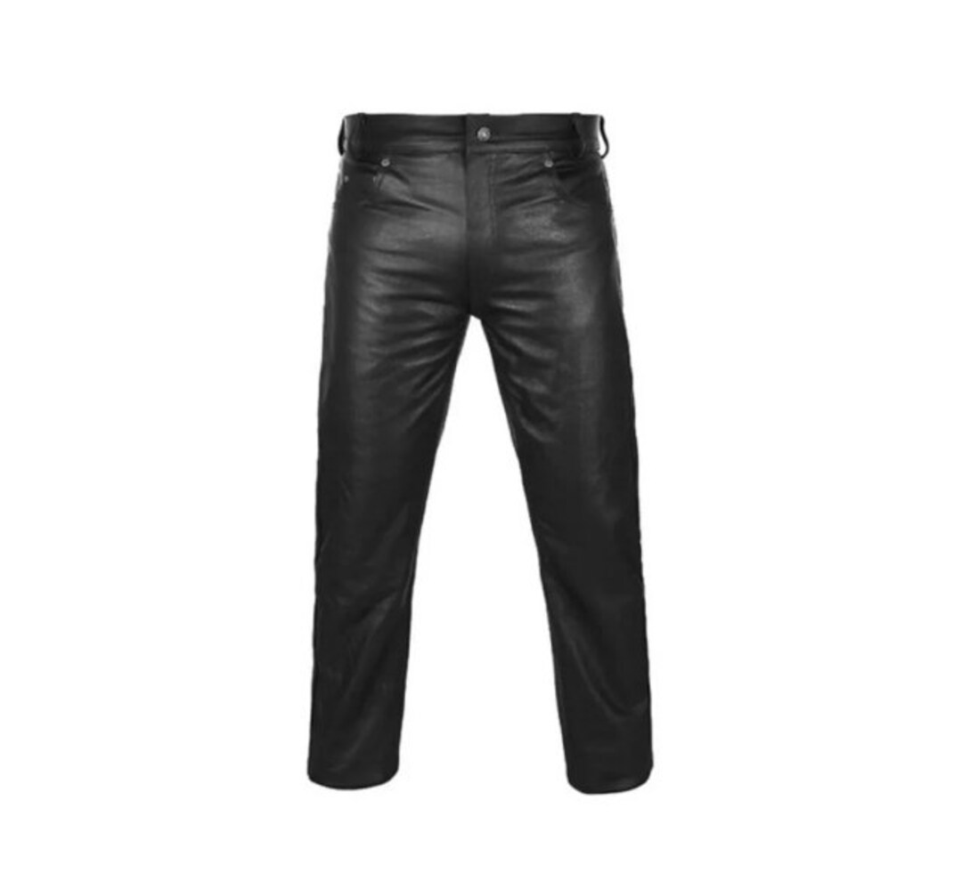 Men's Leather Pants Jeans Style Punk Rock Pants Party - Etsy