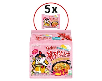 Buldak Ramen habanero lime - citron vert Nouilles Instantanées coréennes  Pack 5