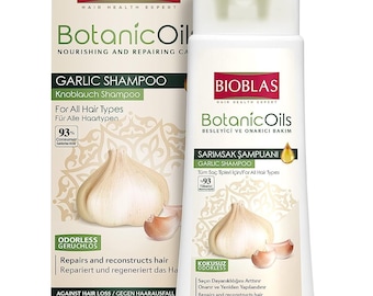 Bioblas Shampoing à l'ail 500 ml, sans odeur, anti chute de cheveux, unisexe, ail