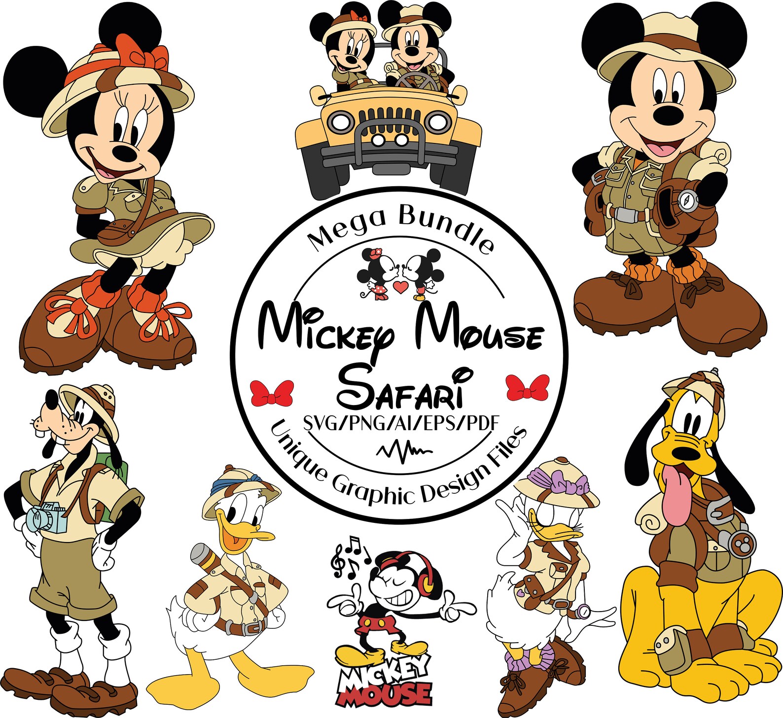 Mickey Safari Svg Bundle Safari Mickey Mouse Png Mickey Etsy Australia