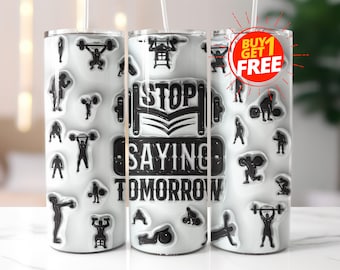 Gym tumbler, gym quotes tumbler, gym tumbler sublimation design, motivational tumbler, inspiration tumbler 20oz, gym tumbler wrap