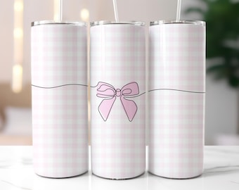 Kokette Bogen Tumbler Wrap PNG | Schleife Becher wickeln | Coquette Bogen png | Kokette Schleife Design