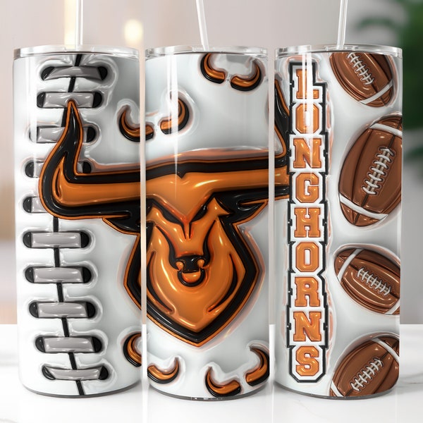 Longhorns tumbler wrap,Texas tumbler wrap,Longhorns wrap png,Longhorns football 20oz skinny tumbler sublimation design,Football tumbler wrap