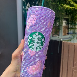 Cow Print Rhinestone Starbucks Tumbler